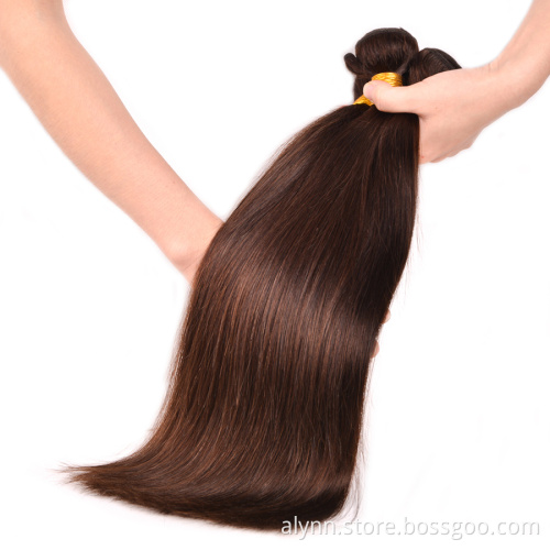 Brazilian Hair Weaving Straight Human Hair Bundles Light Brown